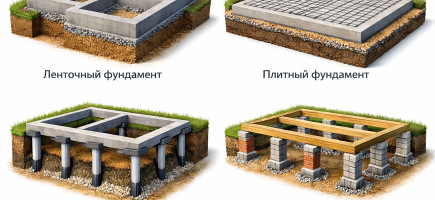 Как выбрать фундамент для частного дома